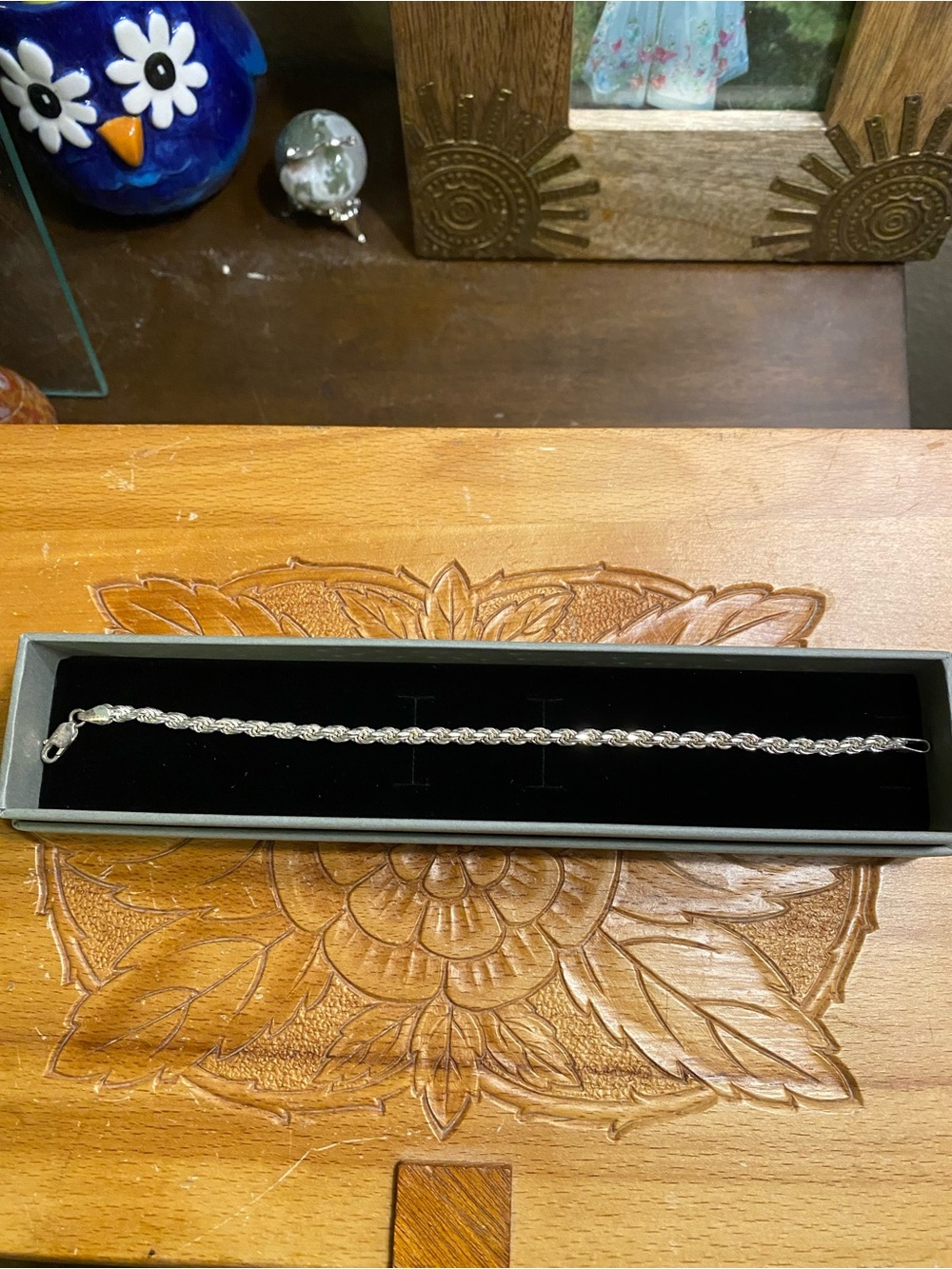 Stetling Silver Rope Chain Bracelet